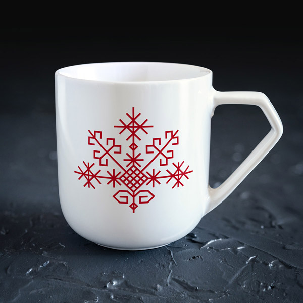 Krūze, dadzis, porcelāna, zemā, 400ml, Austras koks Krūze, dadzis, porcelāna, zemā, 400ml, Austras koks