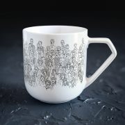 Krūze, dadzis, porcelāna, zemā, 400ml, Koris