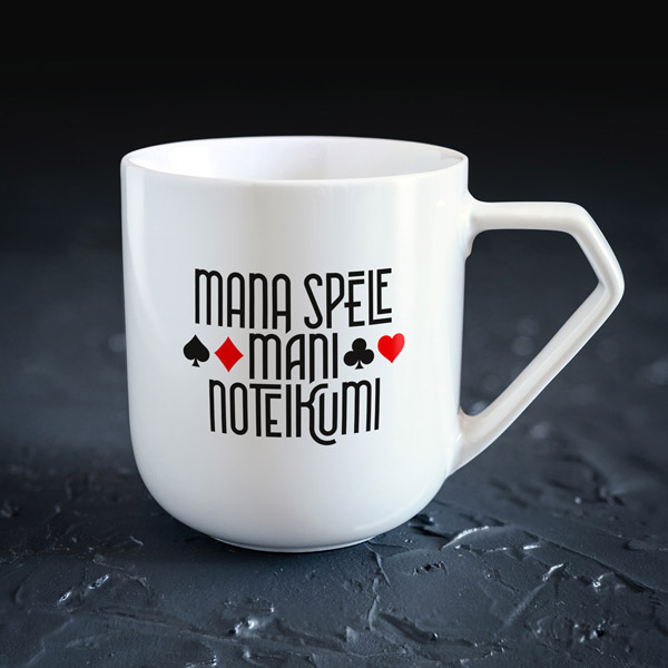 Krūze, dadzis, porcelāna, zemā, 400ml, Mana spēle, mani noteikumi Krūze, dadzis, porcelāna, zemā, 400ml, Mana spēle, mani noteikumi