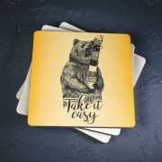 Krūžu paliktnis, koka, dadzis, Lācis, Take it easy