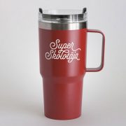 Tērauda termo krūze, 580ml, sarkana, Super Skolotāja