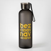 BPA free pudele, dadzis, 600ml, melna, Bez cīņas nav uzvaras