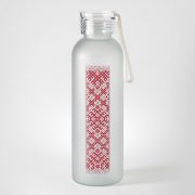 BPA free pudele, dadzis, 600ml, balta, Rakstu josla